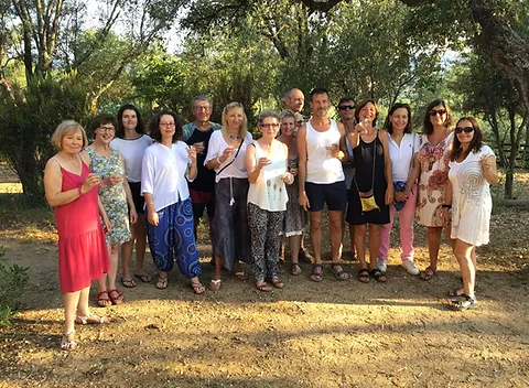 photo du groupe présent au stage de yoga intégral de 2019