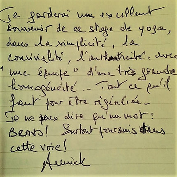 commentaire positif d'une élève